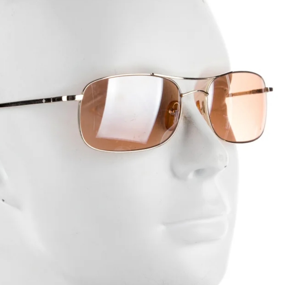 Beryll womens square pink tinted metal frame